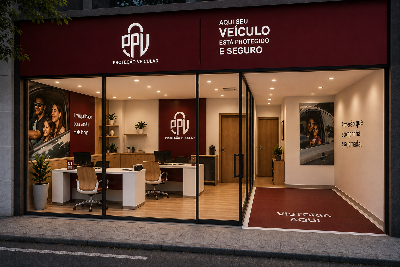 Fachada moderna de uma loja modelo PPV